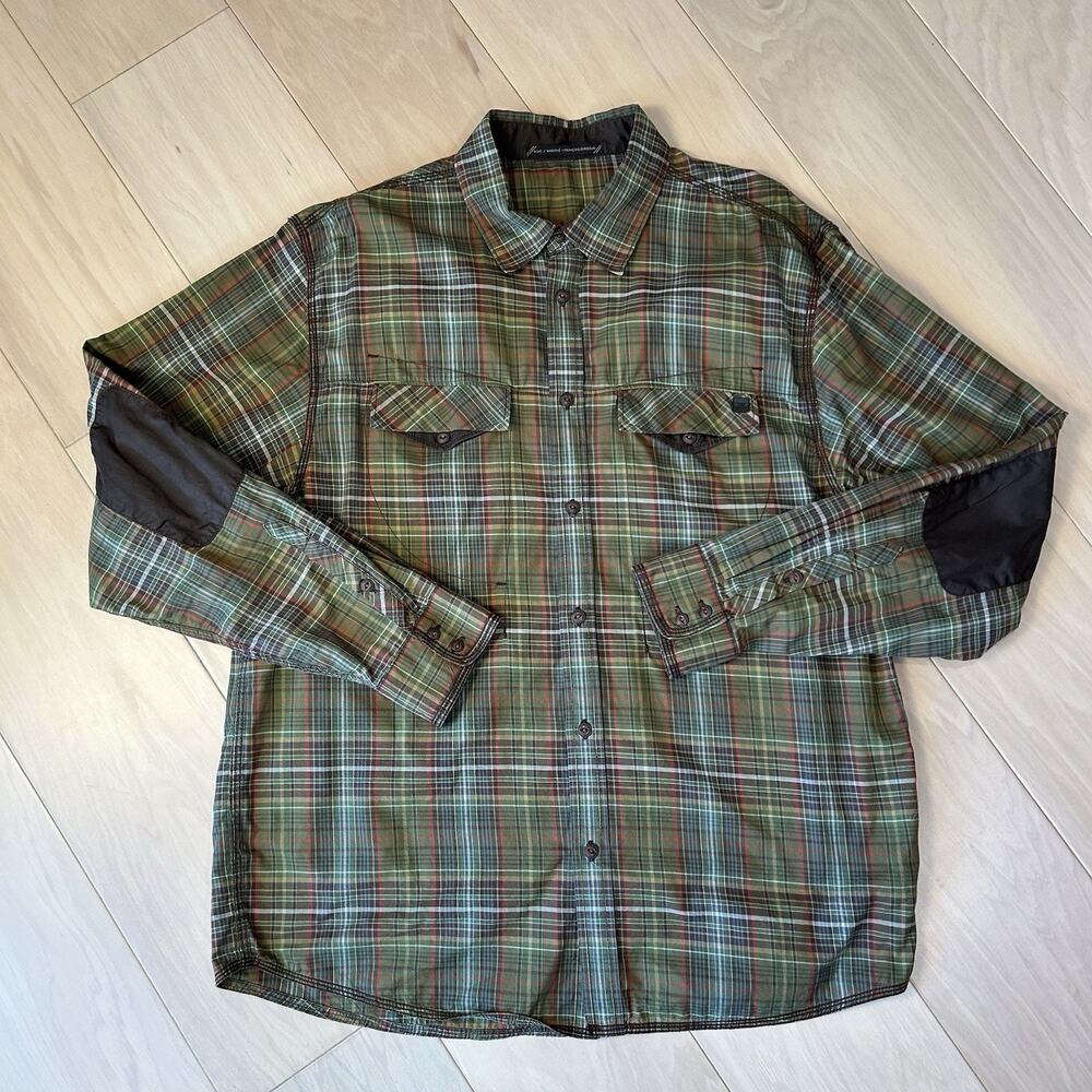 Blue x Marithe Francois Girbaud Button Up Plaid Shirt Long Sleeve Men’s XL